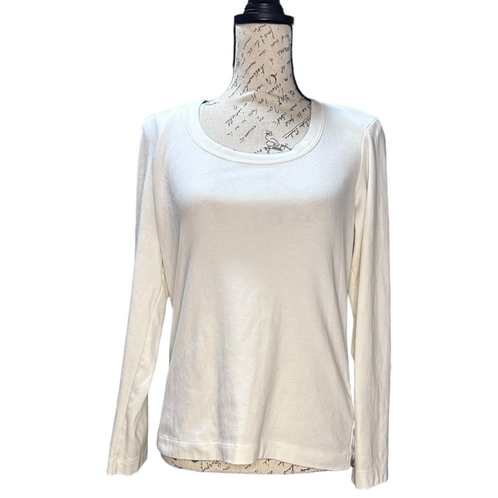 by Chico's Long Sleeve Creamy White T-Shirt Size 1 (Chico's) / XS